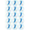 15 x Diabetes Ribbon Edible Wafer or Icing Cupcake Toppers Support Party Cake Decorations Perfect For Brownies Cookies Muffins & More! (Edible Wafer Card) view 1
