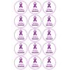 15 x Epilepsy Awareness Ribbon Edible Wafer or Icing Cupcake Toppers Fun Party Cake Decorations Perfect For Brownies Cookies Muffins & More! (Edible Wafer Card) view 1