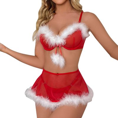 TYUIOP Christmas Lingerie Set Sexy Sexy Lingerie for Women Set Plus Size UK Size 24 red Babydoll Dress Costumes for Women Sets Naughty