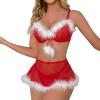 TYUIOP Christmas Lingerie Set Sexy Sexy Lingerie for Women Set Plus Size UK Size 24 red Babydoll Dress Costumes for Women Sets Naughty view 1