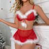 TYUIOP Christmas Lingerie Set Sexy Sexy Lingerie for Women Set Plus Size UK Size 24 red Babydoll Dress Costumes for Women Sets Naughty view 3