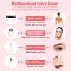 4-in-1 Electric Lady Shaver & Body Trimmer, Cordless Rechargeable Women's Razor for Wet & Dry Use | Facial, Legs, Bikini, Underarm, Eyebrow & Nose Hair Removal view 4