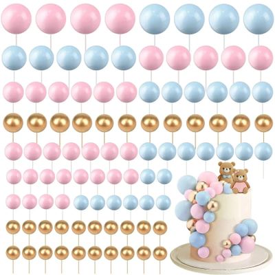 110PCS Gender Reveal Cake Toppers - Gender Reveal Decoration,gender Reveal Ideas,baby Shower Cake Toppers,the Bear Cake Decoration, Boy Or Girl Cake Toppers, Girl Baby Boy Baby Shower Decorations