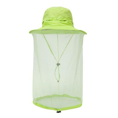 BrightGlow Mosquito Head Net Hat Beekeeping Hat with Veil Fishing Hat Beekeeping Sun Hat with Hidden Net Fisherman Veil Garden Hat Protection Hat for Outdoor Jungle Fishing, Green, One Size