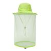 BrightGlow Mosquito Head Net Hat Beekeeping Hat with Veil Fishing Hat Beekeeping Sun Hat with Hidden Net Fisherman Veil Garden Hat Protection Hat for Outdoor Jungle Fishing, Green, One Size view 1