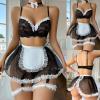 MOVAWAKY Women's Adult Sexy Nurse/Maid Costume with Maid Apron - Black (Women's XL) view 2