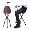 WALKING STICK SEAT Medical Folding Cane Stool Walking Seat Chair Hiking Three-legged belt with a stool/Height adjustable/Switch LED view 2