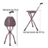 WALKING STICK SEAT Medical Folding Cane Stool Walking Seat Chair Hiking Three-legged belt with a stool/Height adjustable/Switch LED view 4