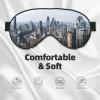 New York Fashion City Print Silk Sleeping Mask with Adjustable Strap-Silk Eye Mask Soft Eye Cover,for Blocking Out Lights Sweet Sleep Travel Relax, Nap, Meditation view 3