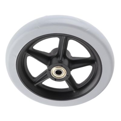 Akozon Premium 6 Inch Front Wheelchair Wheels - Disabled Old People Wheelchair Anti Slip Rubber Wheels - Heavy-Duty Replacement Wheelchair Accessory