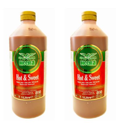 Heera Imli Pani Hot & Sweet - Tamarind Drink Concentrate, 1ltr - Tangy, Refreshing, and Authentic (Pack of 2)