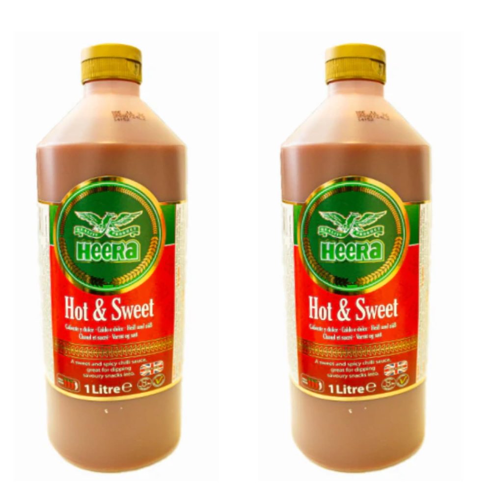 Heera Imli Pani Hot & Sweet - Tamarind Drink Concentrate, 1ltr - Tangy, Refreshing, and Authentic (Pack of 2)