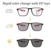 Sports Tr Square Frame Ultra-Light Anti-Blue Light Reading Glasses,Ultra Lightweight Reading Glasses for Men, Anti Glare/Fatigue (Gray+Red,2.5 x) view 4