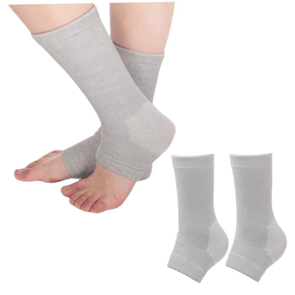 2 Pairs Bamboo Compression Socks Anti Fatigue Sleeping Foot Sleeves Pain Relief Ankle Support
