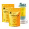 EatProtein Hydrolyzed Collagen Juice | 13,200mg Type 1&3 Collagen | Powered by Zinc, VIT C, B6 & Magnesium | 12g Protein | 32x Servings - Tropical Fruits Flavour - with Shaker view 1