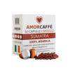 Amorcaffe 50 Aluminium Capsules Compatible with Nespresso Pods - Sumatra Extra Dark Roast, Strong and Bold view 1
