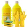 Liquid Sugar Soap Painting Preparation Kit 2x 500ml - Trade Strength Wall Cleaner & Degreaser Bundle -Concentrated Bottles, 2 High-Absorbency Sponges, 1 Pair Protective Safety Gloves view 1
