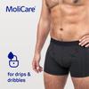 MoliCare Men - Washable Absorbent Underwear for Incontinence, Discreet Pants for Protecting from Drips & Dribbles, Size M, Black view 2