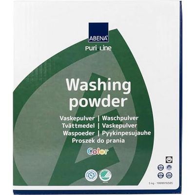 ABENA Washing Powder |5 kg| Jumbo Pack of Non scented Washing Detergent for light coloured clothing, Laundry Powder that's gentle on even the most sensitive skin.