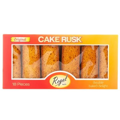 Regal Crispy Rusks | Crispy, Buttery, & Delicious | Perfect for Tea Time (15 Pack, Cake Rusk Original)