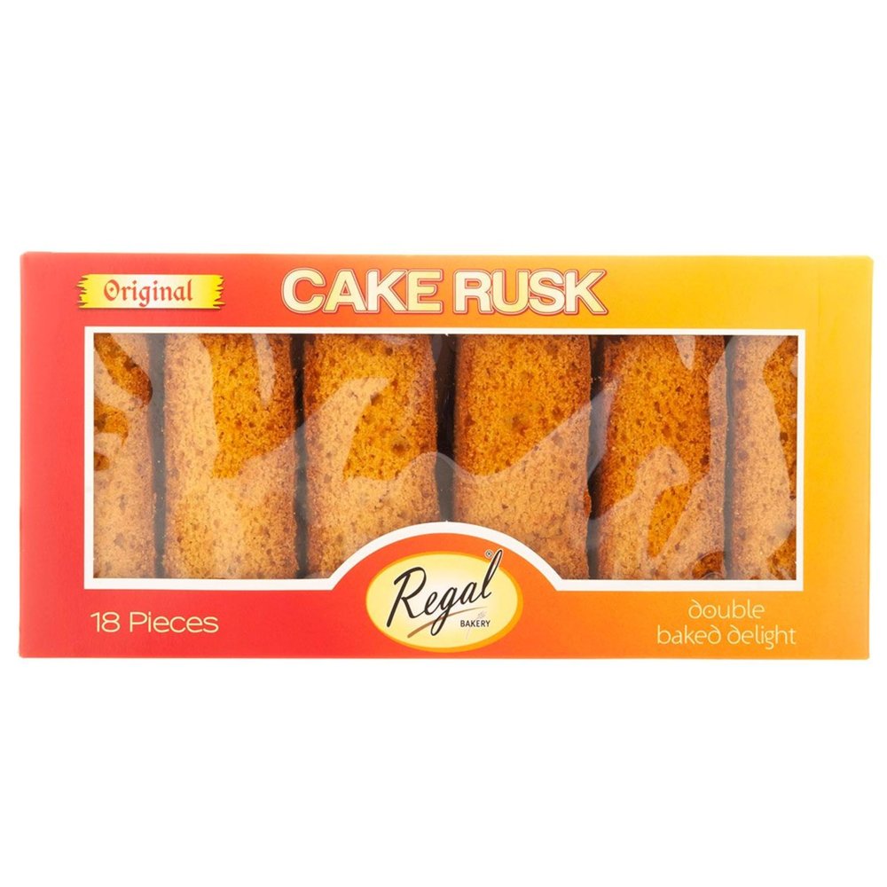 Regal Crispy Rusks | Crispy, Buttery, & Delicious | Perfect for Tea Time (15 Pack, Cake Rusk Original)