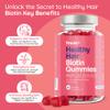 Healthy Hair Biotin Gummies for Hair Growth | Hair, Skin and Nail Gummies | Vegan Biotin Supplement for Women | High Strength Biotin Hair Vitamins | Made in The UK - 60 Gummies (Pack of 1) view 2