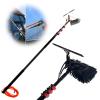 5-12m Window Cleaning Pole with Telescopic Brush with Water On Pole, Extends To Clean Roofs, Clean Photovoltaic and Solar Panels, 5.4m#18ft,12M/39FT view 1