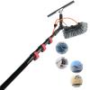 Window Cleaning Rod, Telescopic Brush 18ft/5.4m, Water Inlet Retractable Brush, Cleaning Photovoltaic and Solar Panel Windows,5.4M/18FT view 1