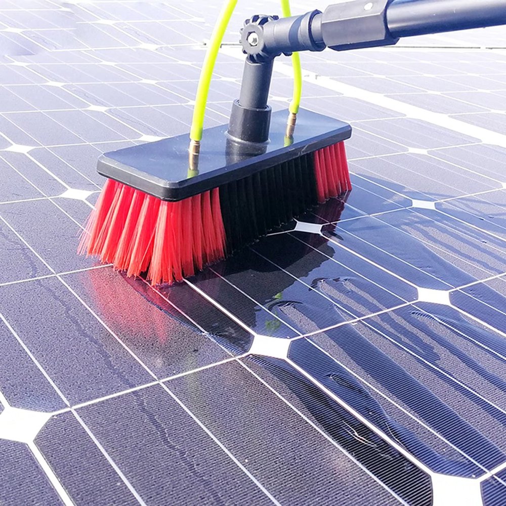 20ft 6m Water Fed Telescopic Window Cleaning Pole, Solar Panel Extendable Extended Extension Hose Fed Squeegee Brush Tool Kit, Window Cleaner