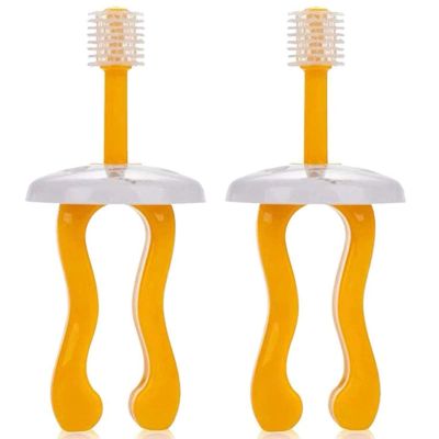 QWPYDXN Oral Care 360 Soft Silicone Kids Toothbrush, Unique Design Manual Toothbrush, Toddler Toothbrush Suitable for Ages 1-3 Portable