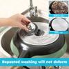 2Pcs Stainless Steel Wool Scrubber with Handle, 4 Replacement Steel Scrubber Wool Pads for Cleaning Dishes, Metal Scrubber Pot Scrubbers Can Clean Stoves, Barbecue Grills view 3