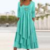 wrap Dress for Women Plus Size White Sundress Tanks Green Satin Dress Spaghetti Strap Dresses for Women 2024 Trendy Autumn Neck Slim fit Rave Party Side Split Woman Women's Plus view 2