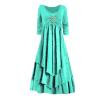 wrap Dress for Women Plus Size White Sundress Tanks Green Satin Dress Spaghetti Strap Dresses for Women 2024 Trendy Autumn Neck Slim fit Rave Party Side Split Woman Women's Plus view 3
