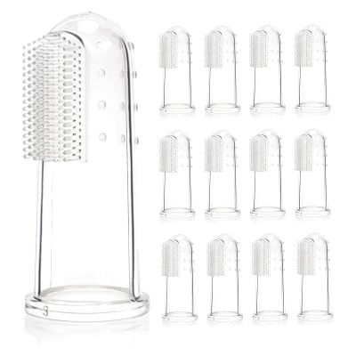 CVNRCLP Baby Toothbrush Set (12 Pack) - Soft Silicone Finger Toothbrush for Infants 0-2 Years, Ideal for Cleaning, Teething Relief, and Gentle Gum Massage