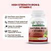 Authentic Biotics Iron & Vitamin C Supplement | 60 Vegan Capsules | Plant-Based Iron from Curry Leaves & Vitamin C from Amla | Supports Energy, Immunity & Reduces Tiredness | 2 Month Supply view 2