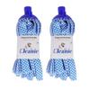 Mr Cleanie Chequered Strip Mop Replacement Head Refill for Household Cleaning Kitchen Bathroom (2) view 1
