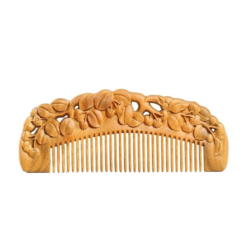 SFANIIX Barber Comb Solid Wood Fine Tooth Comb Home Massage Comb Shower Comb Wet Curling Hair Comb for Grooming Hair, Beards and Mustaches Travel Hair Comb