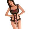 cxbyjyg Sexy underwear couple bed sexy perspective articles lace onesie open file dead reservoir set Black view 1