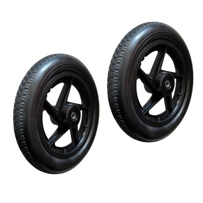 12 1/2 x 2 1/4 Wheelchair Rear Wheel Replacement, 1 Pair 12inch Wheelchair Wheels, Polyurethane Wheelchair Wheels, Manual Wheelchair Solid Wheels