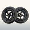 12 1/2 x 2 1/4 Wheelchair Rear Wheel Replacement, 1 Pair 12inch Wheelchair Wheels, Polyurethane Wheelchair Wheels, Manual Wheelchair Solid Wheels view 4