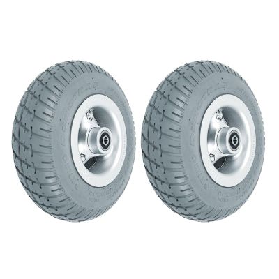 1 Pair 9inch Wheelchair Front Wheels Replacement, Solid Wheelchair Wheels, Bearing: 8mm (5/16"), Rubber Tires, Power Wheelchair Accessories