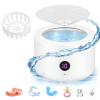 QCXWCJWD Ultrasonic Cleaner for Dentures, 45kHz Ultrasonic Retainer Cleaner with 4 Modes, Ultrasonic Cleaning Machine 150ml for Aligner Mouth Guard Watch Coins (White) view 1