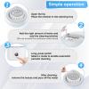 QCXWCJWD Ultrasonic Cleaner for Dentures, 45kHz Ultrasonic Retainer Cleaner with 4 Modes, Ultrasonic Cleaning Machine 150ml for Aligner Mouth Guard Watch Coins (White) view 3