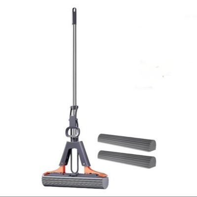 Sponge Mop, PVA Sponge Squeeze Roller Mop For Cleaning Floors, With Squeeze , With 2 Sponge Head Refills, Home Cleaning Tools, For Cleaning Laminate, Tile, Hardwood Floor