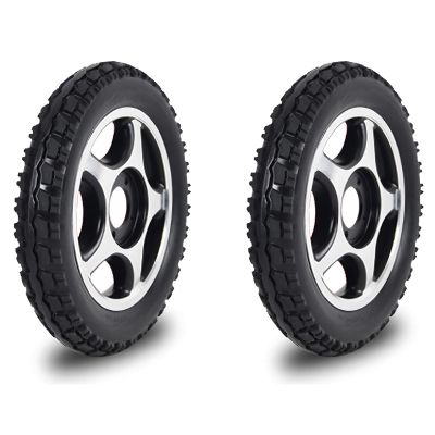12inch Wheelchair Rear Wheel Replacement, 12 x 2 Wheelchair Wheels, Bearing: 1 3/4", Solid Tire, Manual Wheelchair Accessory (1 Pair)