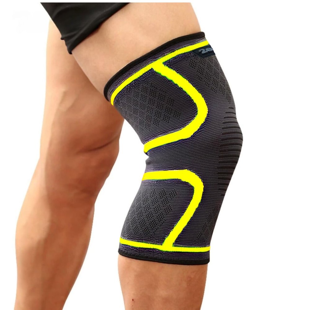 2easz?. Compression Knee Protective Brace (1 Pcs) Anti-Slip Elastic Think Knee Sleeves Breathable Knee Brace for Sports, Running, Climbing, Hiking, Squat, Fitness, Daily Support (S - XL) (Green, M)
