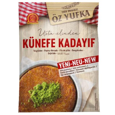 z Yufka Kadayf Dough Threads, Wafer-Thin, Knefe Kadayifi, Suitable for Preparing Famous Dubai Chocolate, 300 g, with Pufai Grocery,