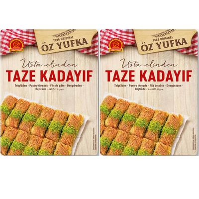 Original Kadaifi Fresh Kadayif Shredded Fillo Dough Original Melis Fresh Kadayif Shredded Fillo Dough Pastry Threads Taze Kadayif for Dubai Chocolate Dubai Chocolate Kataifi 500 Gram x 2 Packs