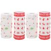 Angoily 4 Rolls Xmas Patterns Grease Paper Disposable Baking Paper Decorative BBQ Liners for Fried Food and Picnic Food view 1
