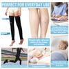 EVOPLECI Medical Thigh High Compression Stockings Footless for Women and Men (Pair), 15-20 mmHg with Silicone Dot Band, Comp Tights XXXXL BLACK view 2
